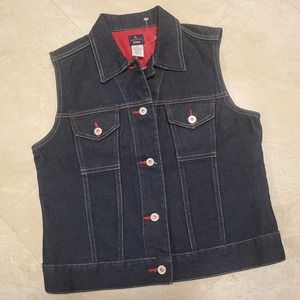 B.U.M. Equipment B. Jeans Womens M Medium Lined Blue Denim Jean Jacket Vest